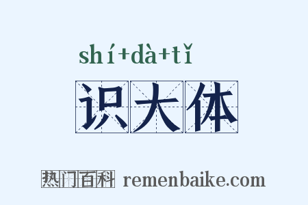 识大体是什么意思的图片